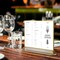 NIUBEE 6Pack 11 x 8.5 Acrylic Sign Holder with Gold Frames and Vertical Stand, Ideal for Display Wedding Table Numbers, Double Sided Picture, Clear Photos, Menu Holders -Horizontal